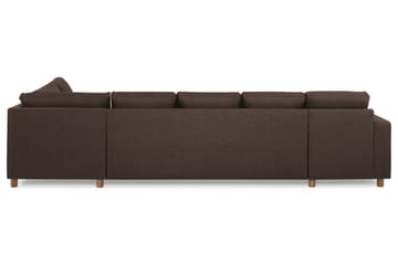 Crazy 5-sits Högervänd U-formad X-Large Soffa med Divan och Schäslong i Tyg - Brun - Products - Möbler - Soffa - U-soffa