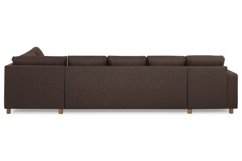 Crazy 5-sits Högervänd U-formad X-Large Soffa med Divan och Schäslong i Tyg - Brun - Products - Möbler - Soffa - U-soffa