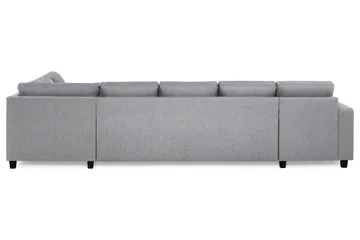 Crazy 5-sits Högervänd U-formad X-Large Soffa med Divan och Schäslong i Tyg - Grå - Products - Möbler - Soffa - U-soffa