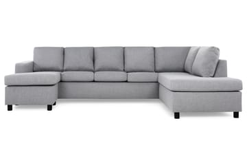 Crazy 5-sits Högervänd U-formad X-Large Soffa med Divan och Schäslong i Tyg - Grå - Products - Möbler - Soffa - U-soffa