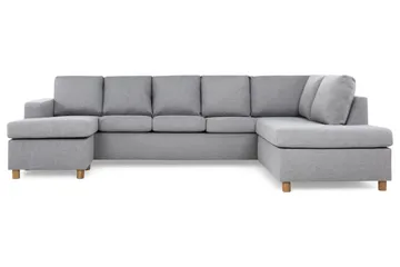 Crazy 5-sits Högervänd U-formad X-Large Soffa med Divan och Schäslong i Tyg - Grå - Products - Möbler - Soffa - U-soffa