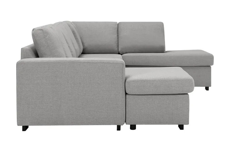 Crazy 5-sits Högervänd U-formad X-Large Soffa med Divan och Schäslong i Tyg - Grå - Products - Möbler - Soffa - U-soffa