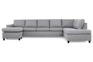 Crazy 5-sits Högervänd U-formad X-Large Soffa med Divan och Schäslong i Tyg - Grå - Products - Möbler - Soffa - U-soffa