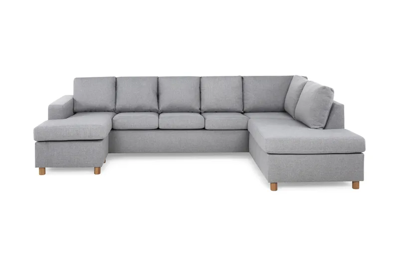 Crazy 5-sits Högervänd U-formad X-Large Soffa med Divan och Schäslong i Tyg - Grå - Products - Möbler - Soffa - U-soffa
