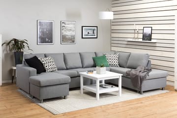 Crazy 5-sits Högervänd U-formad X-Large Soffa med Divan och Schäslong i Tyg - Grå - Products - Möbler - Soffa - U-soffa