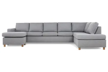 Crazy 5-sits Högervänd U-formad X-Large Soffa med Divan och Schäslong i Tyg - Grå - Products - Möbler - Soffa - U-soffa