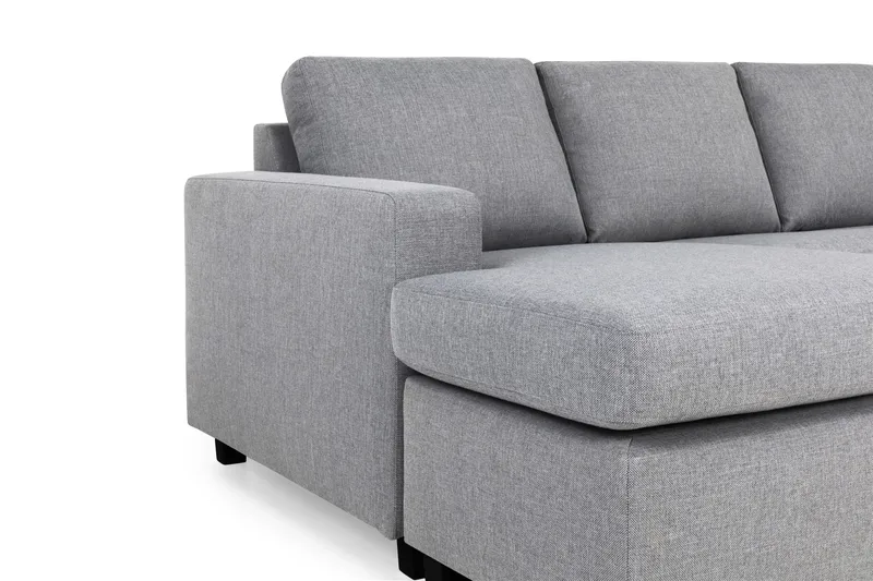 Crazy 5-sits Högervänd U-formad X-Large Soffa med Divan och Schäslong i Tyg - Grå - Products - Möbler - Soffa - U-soffa