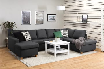 Crazy 5-sits Högervänd U-formad X-Large Soffa med Divan och Schäslong i Tyg - Mörkgrå - Products - Möbler - Soffa - U-soffa