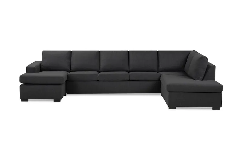 Crazy 5-sits Högervänd U-formad X-Large Soffa med Divan och Schäslong i Tyg - Mörkgrå - Products - Möbler - Soffa - U-soffa