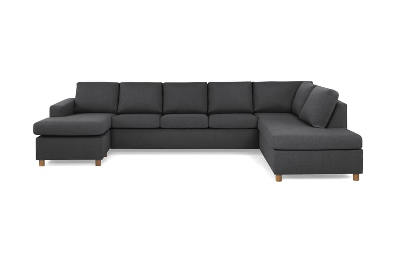 Crazy 5-sits Högervänd U-formad X-Large Soffa med Divan och Schäslong i Tyg - Mörkgrå - Products - Möbler - Soffa - U-soffa