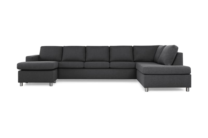 Crazy 5-sits Högervänd U-formad X-Large Soffa med Divan och Schäslong i Tyg - Mörkgrå - Products - Möbler - Soffa - U-soffa