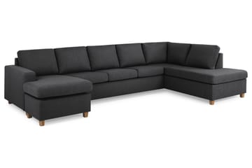Crazy 5-sits Högervänd U-formad X-Large Soffa med Divan och Schäslong i Tyg - Mörkgrå - Products - Möbler - Soffa - U-soffa
