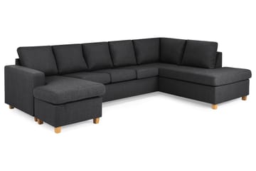 Crazy 5-sits Högervänd U-formad X-Large Soffa med Divan och Schäslong i Tyg - Mörkgrå - Products - Möbler - Soffa - U-soffa