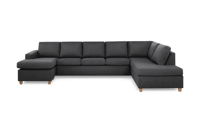 Crazy 5-sits Högervänd U-formad X-Large Soffa med Divan och Schäslong i Tyg - Mörkgrå - Products - Möbler - Soffa - U-soffa