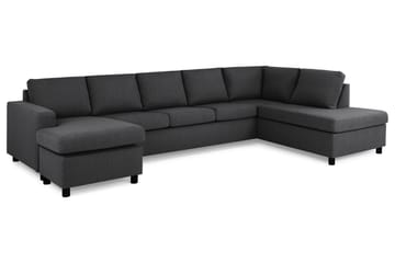 Crazy 5-sits Högervänd U-formad X-Large Soffa med Divan och Schäslong i Tyg - Mörkgrå - Products - Möbler - Soffa - U-soffa