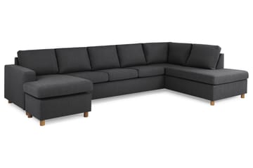 Crazy 5-sits Högervänd U-formad X-Large Soffa med Divan och Schäslong i Tyg - Mörkgrå - Products - Möbler - Soffa - U-soffa
