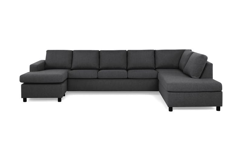 Crazy 5-sits Högervänd U-formad X-Large Soffa med Divan och Schäslong i Tyg - Mörkgrå - Products - Möbler - Soffa - U-soffa
