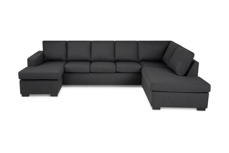 Crazy 5-sits Högervänd U-formad X-Large Soffa med Divan och Schäslong i Tyg - Mörkgrå - Products - Möbler - Soffa - U-soffa