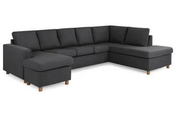 Crazy 5-sits Högervänd U-formad X-Large Soffa med Divan och Schäslong i Tyg - Mörkgrå - Products - Möbler - Soffa - U-soffa