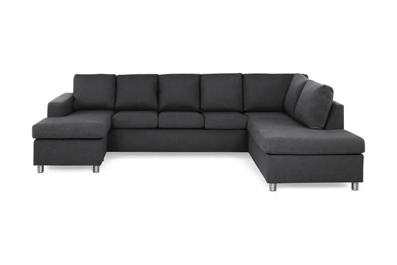 Crazy 5-sits Högervänd U-formad X-Large Soffa med Divan och Schäslong i Tyg - Mörkgrå - Products - Möbler - Soffa - U-soffa