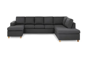 Crazy 5-sits Högervänd U-formad X-Large Soffa med Divan och Schäslong i Tyg - Mörkgrå - Products - Möbler - Soffa - U-soffa