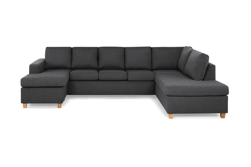 Crazy 5-sits Högervänd U-formad X-Large Soffa med Divan och Schäslong i Tyg - Mörkgrå - Products - Möbler - Soffa - U-soffa