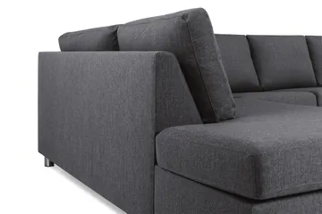 Crazy 5-sits U-formad Soffa med dubbelschäslong i Tyg - Mörkgrå - Products - Möbler - Soffa - U-soffa