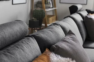 Crazy 5-sits U-formad Soffa med dubbelschäslong i Tyg - Mörkgrå - Products - Möbler - Soffa - U-soffa