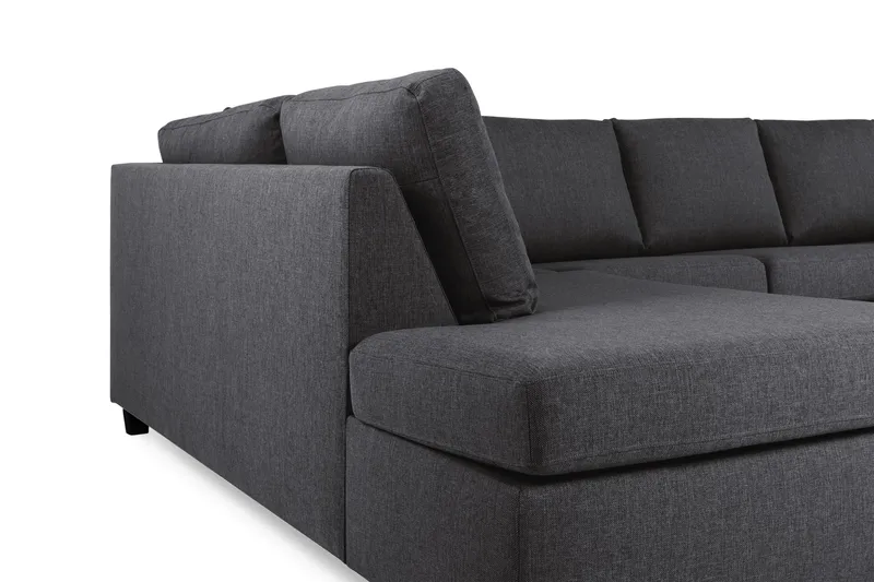 Crazy 5-sits U-formad Soffa med dubbelschäslong i Tyg - Mörkgrå - Products - Möbler - Soffa - U-soffa