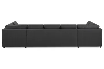 Crazy 5-sits U-formad Soffa med dubbelschäslong i Tyg - Mörkgrå - Products - Möbler - Soffa - U-soffa