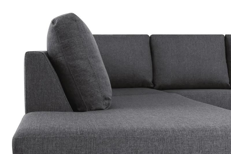 Crazy 5-sits U-formad Soffa med dubbelschäslong i Tyg - Mörkgrå - Products - Möbler - Soffa - U-soffa