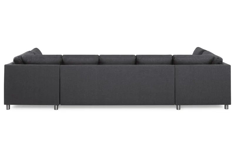 Crazy 5-sits U-formad Soffa med dubbelschäslong i Tyg - Mörkgrå - Products - Möbler - Soffa - U-soffa