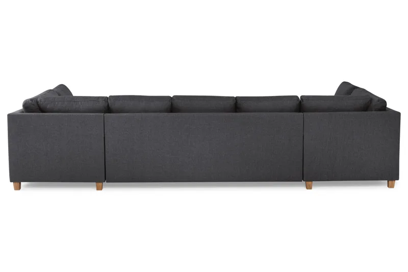 Crazy 5-sits U-formad Soffa med dubbelschäslong i Tyg - Mörkgrå - Products - Möbler - Soffa - U-soffa