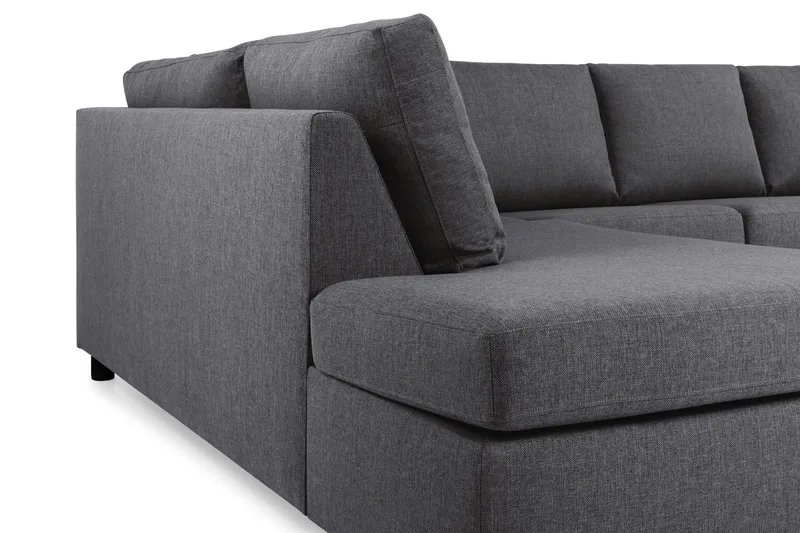 Crazy 5-sits U-formad Soffa med dubbelschäslong i Tyg - Mörkgrå - Products - Möbler - Soffa - U-soffa