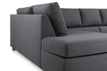 Crazy 5-sits U-formad Soffa med dubbelschäslong i Tyg - Mörkgrå - Products - Möbler - Soffa - U-soffa