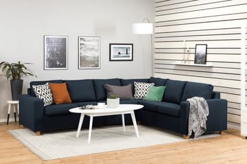 Crazy 5-sits Vändbar L-formad Large Hörnsoffa i Tyg - Blå - Products - Möbler - Soffa - Hörnsoffa
