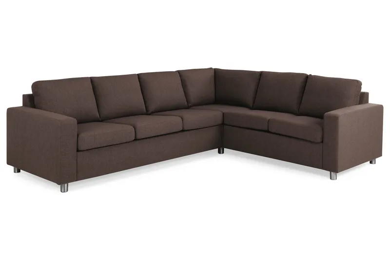 Crazy 5-sits Vändbar L-formad Large Hörnsoffa i Tyg - Brun - Products - Möbler - Soffa - Hörnsoffa