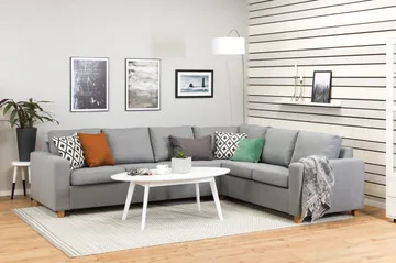 Crazy 5-sits Vändbar L-formad Large Hörnsoffa i Tyg - Grå - Products - Möbler - Soffa - Hörnsoffa