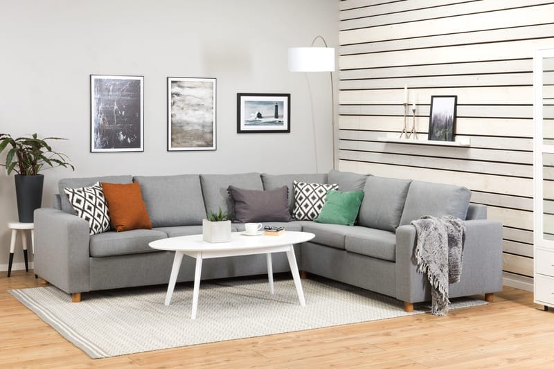 Crazy 5-sits Vändbar L-formad Large Hörnsoffa i Tyg - Grå - Products - Möbler - Soffa - Hörnsoffa