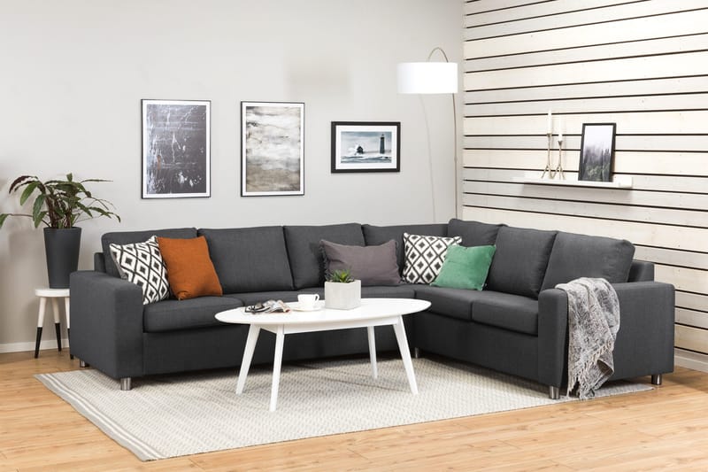 Crazy 5-sits Vändbar L-formad Large Hörnsoffa i Tyg - Mörkgrå - Products - Möbler - Soffa - Hörnsoffa