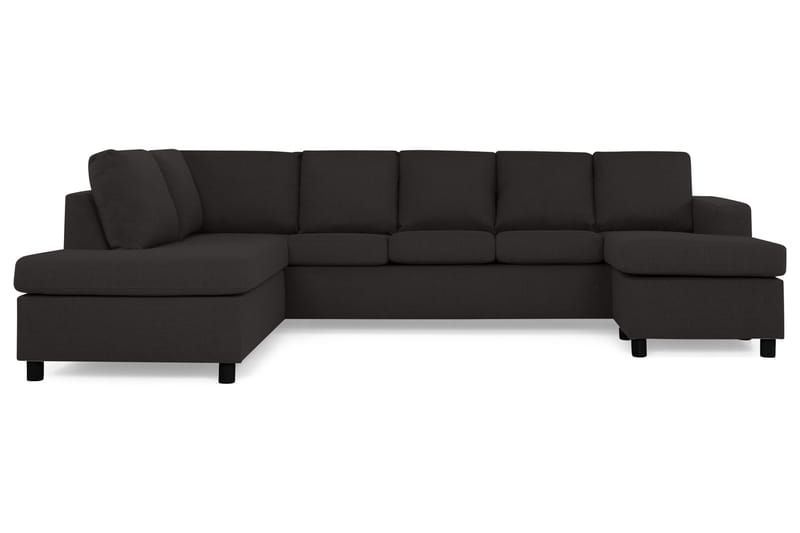 Crazy 5-sits Vänstervänd U-formad Soffa med Divan och Schäslong i Tyg - Antracit - Products - Möbler - Soffa - U-soffa