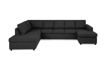 Crazy 5-sits Vänstervänd U-formad Soffa med Divan och Schäslong i Tyg