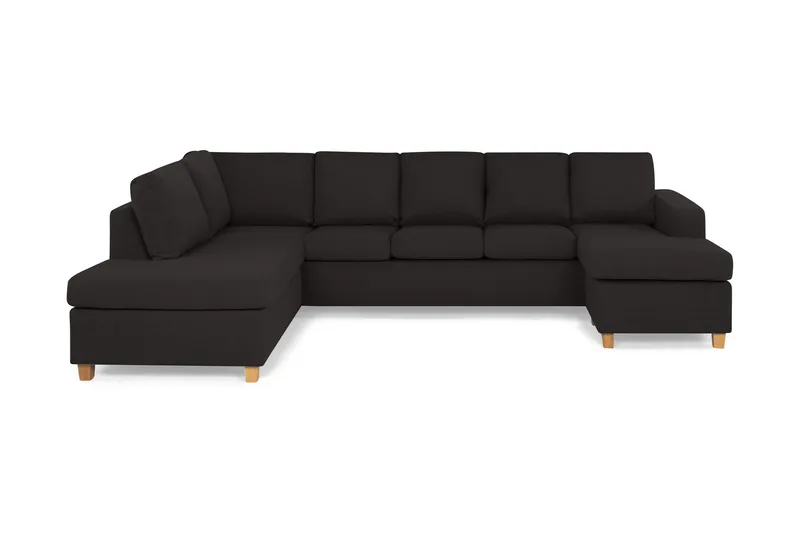 Crazy 5-sits Vänstervänd U-formad Soffa med Divan och Schäslong i Tyg - Antracit - Products - Möbler - Soffa - U-soffa