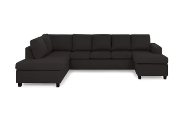 Crazy 5-sits Vänstervänd U-formad Soffa med Divan och Schäslong i Tyg - Antracit - Products - Möbler - Soffa - U-soffa