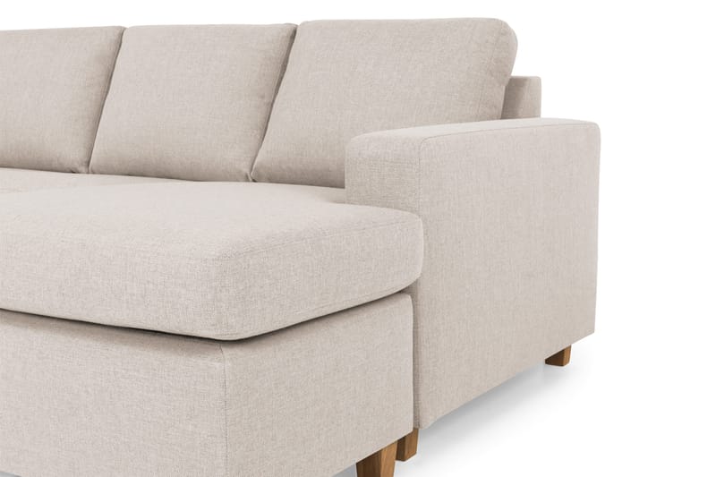 Crazy 5-sits Vänstervänd U-formad Soffa med Divan och Schäslong i Tyg - Beige - Products - Möbler - Soffa - U-soffa