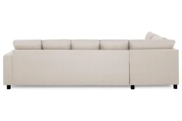 Crazy 5-sits Vänstervänd U-formad Soffa med Divan och Schäslong i Tyg - Beige - Products - Möbler - Soffa - U-soffa