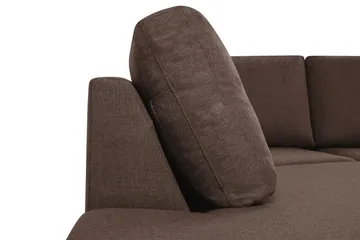 Crazy 5-sits Vänstervänd U-formad Soffa med Divan och Schäslong i Tyg - Brun - Products - Möbler - Soffa - U-soffa