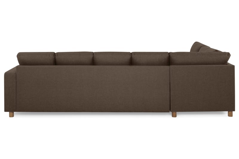 Crazy 5-sits Vänstervänd U-formad Soffa med Divan och Schäslong i Tyg - Brun - Products - Möbler - Soffa - U-soffa