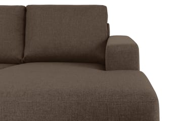 Crazy 5-sits Vänstervänd U-formad Soffa med Divan och Schäslong i Tyg - Brun - Products - Möbler - Soffa - U-soffa