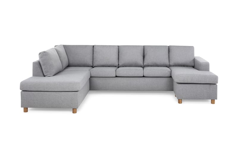 Crazy 5-sits Vänstervänd U-formad Soffa med Divan och Schäslong i Tyg - Grå - Products - Möbler - Soffa - U-soffa